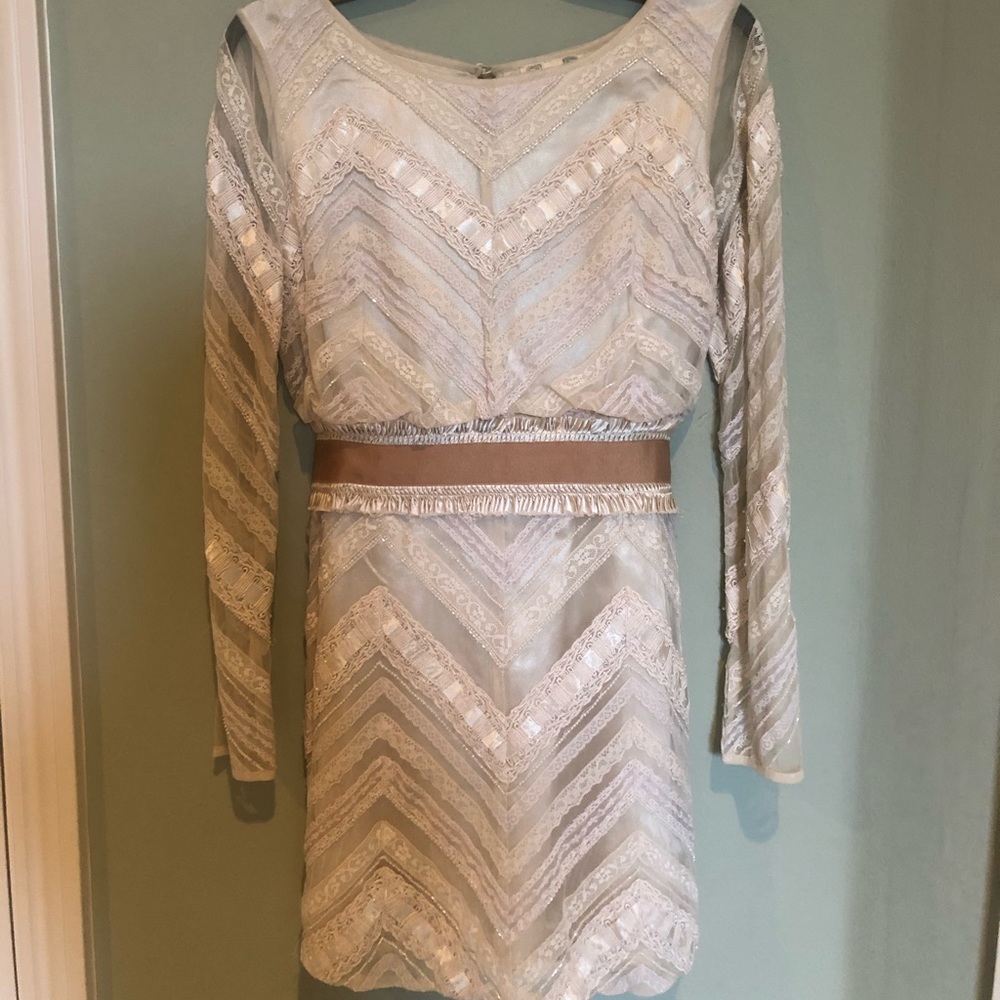 Free People — Long Sleeve Beaded Lace Dress — 4